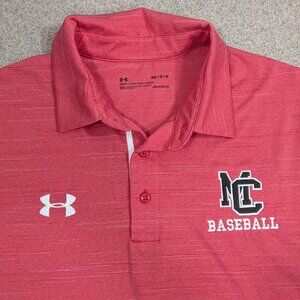 NC State Baseball Polo Shirt Loose North Carolina University Under Armour Med